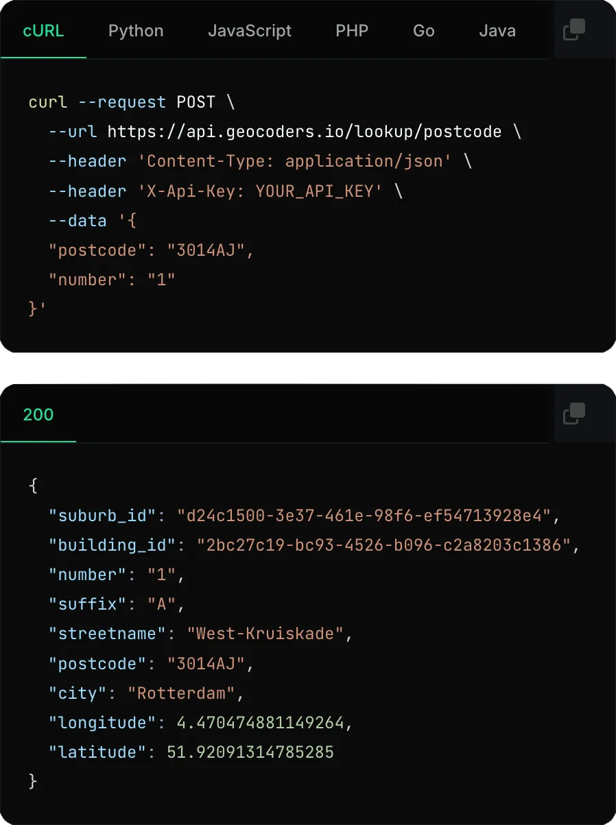 Postcode API